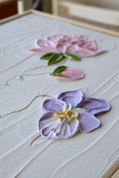 Close up of birth flower bouquet