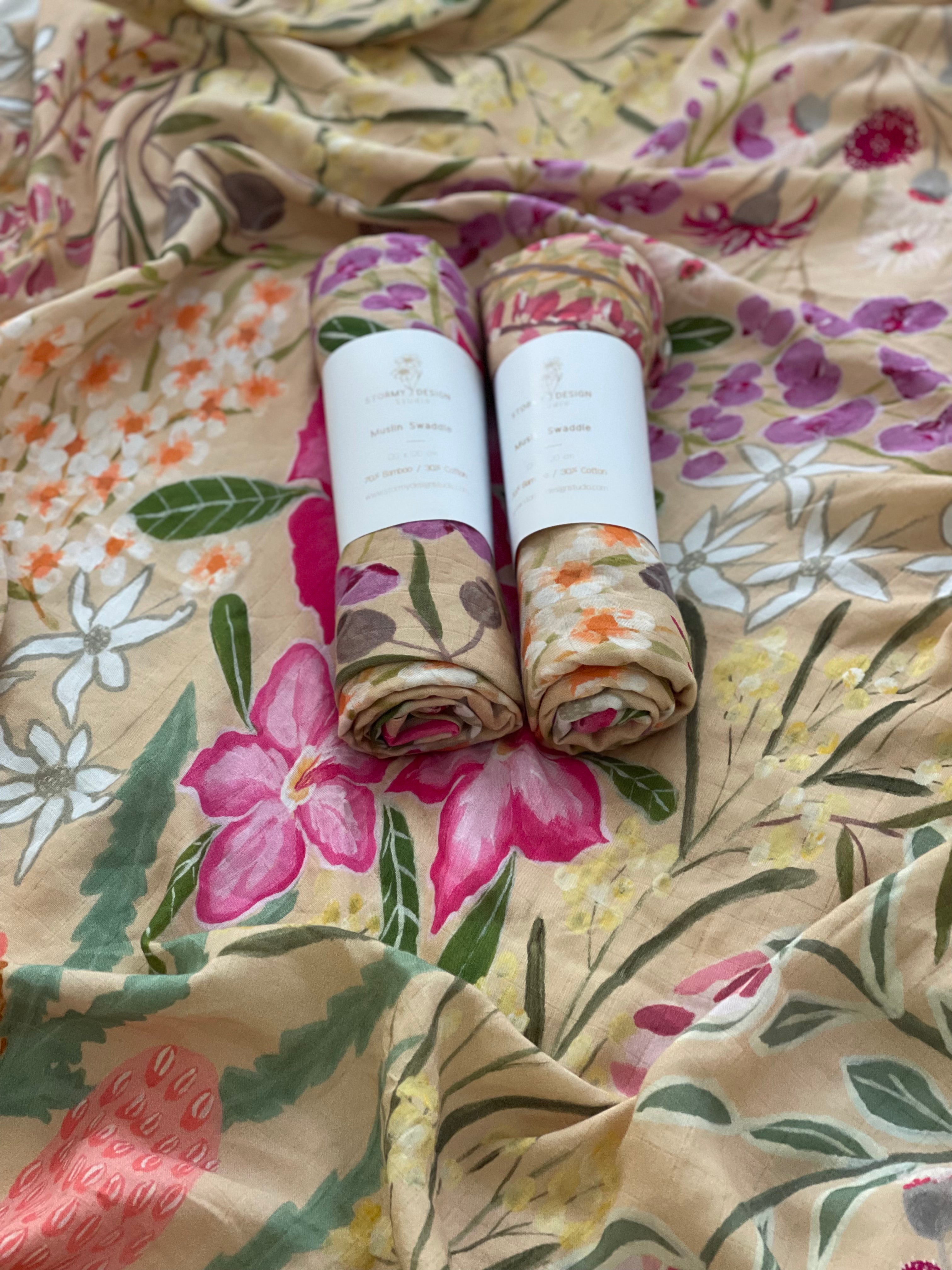 Baby Muslin Swaddle / Throw Blanket